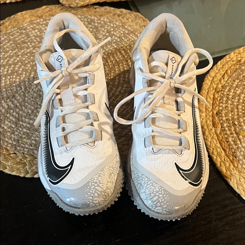 Nike Kids White and Gray Sneakers